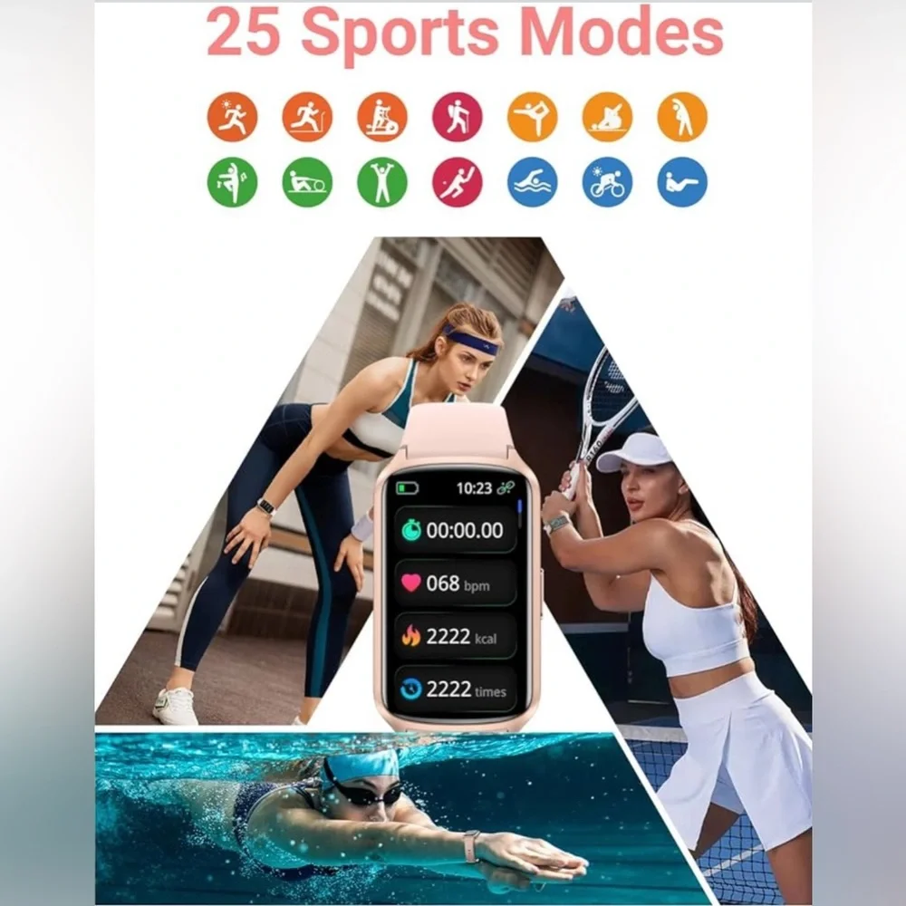 Pink Health & Fitness Tracker Watch